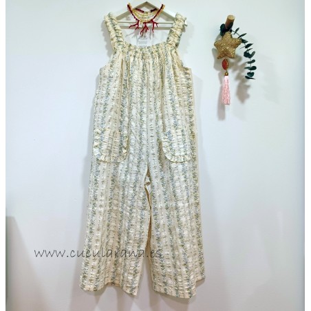 mia y lia mono flores azul