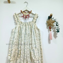 mia y lia mono flores azul