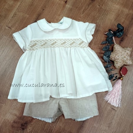 Conjunto de niño camisa smock sinfonieta