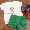 Conjunto niño camiseta y boxer lycra apple