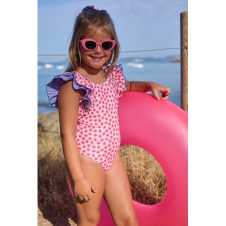 La Martinica bañador standard flores pantera rosa