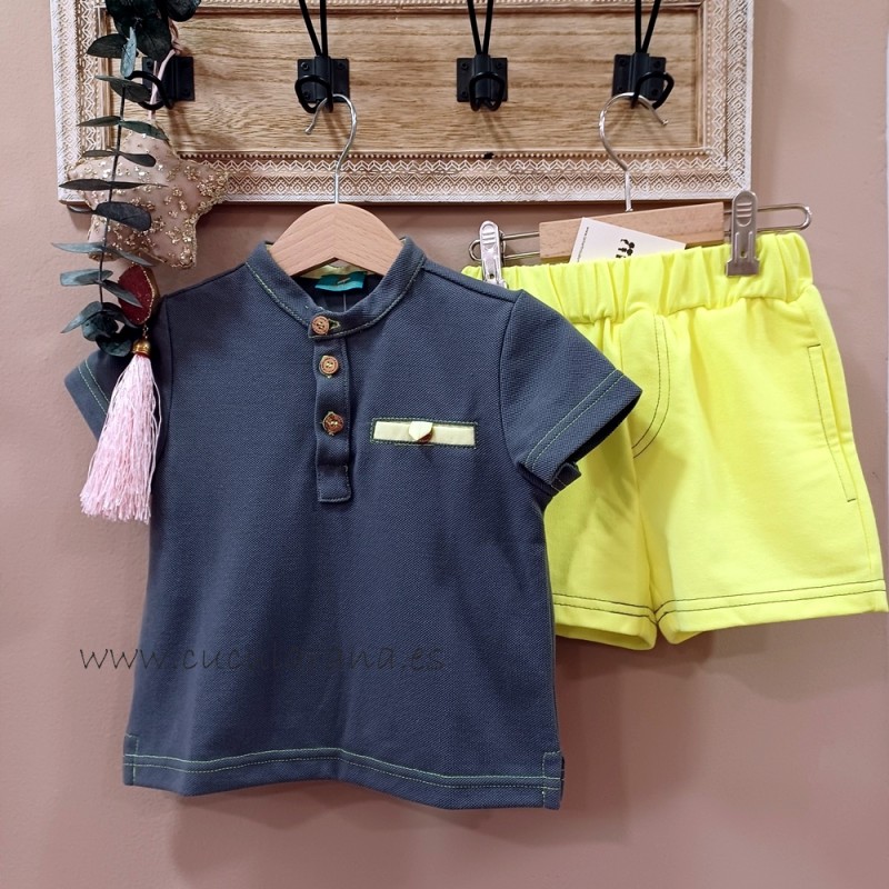 La martinica Conjunto polo y short aurora boreal