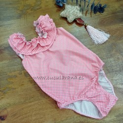 La martinica bañador de cuadro vichy pantera rosa