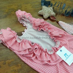 La martinica bañador de cuadro vichy pantera rosa