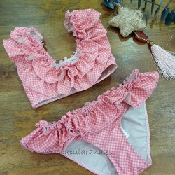 La Martinica bikini cuadro vichy pantera rosa