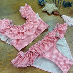 La Martinica bikini cuadro vichy pantera rosa