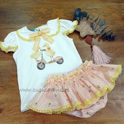 la martinica braga vichy limones camiseta pollito limonero