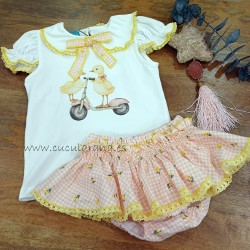 la martinica braga vichy limones camiseta pollito limonero