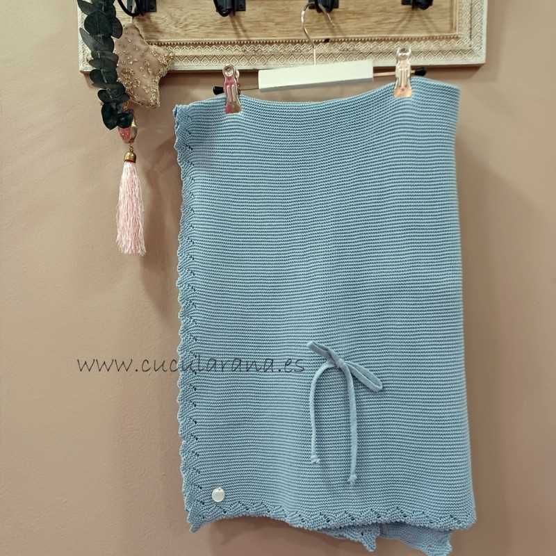 Manta bebe azul ingles