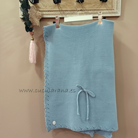 Manta bebe azul ingles
