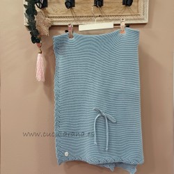 Manta bebe azul ingles