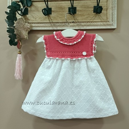 vestido bebe rojo batista