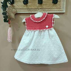 vestido bebe rojo batista