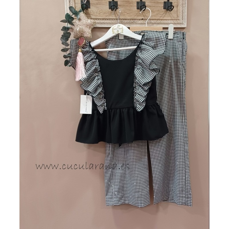 My bella Moon conjunto vichy negro