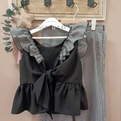 My bella Moon conjunto vichy negro