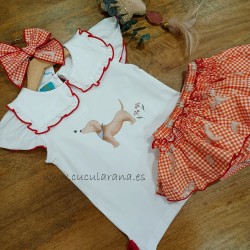 Conjunto camiseta+ranita scooby de la martinica