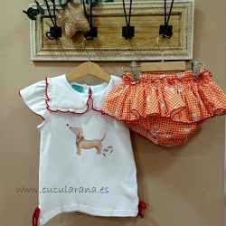 Conjunto camiseta+ranita scooby de la martinica