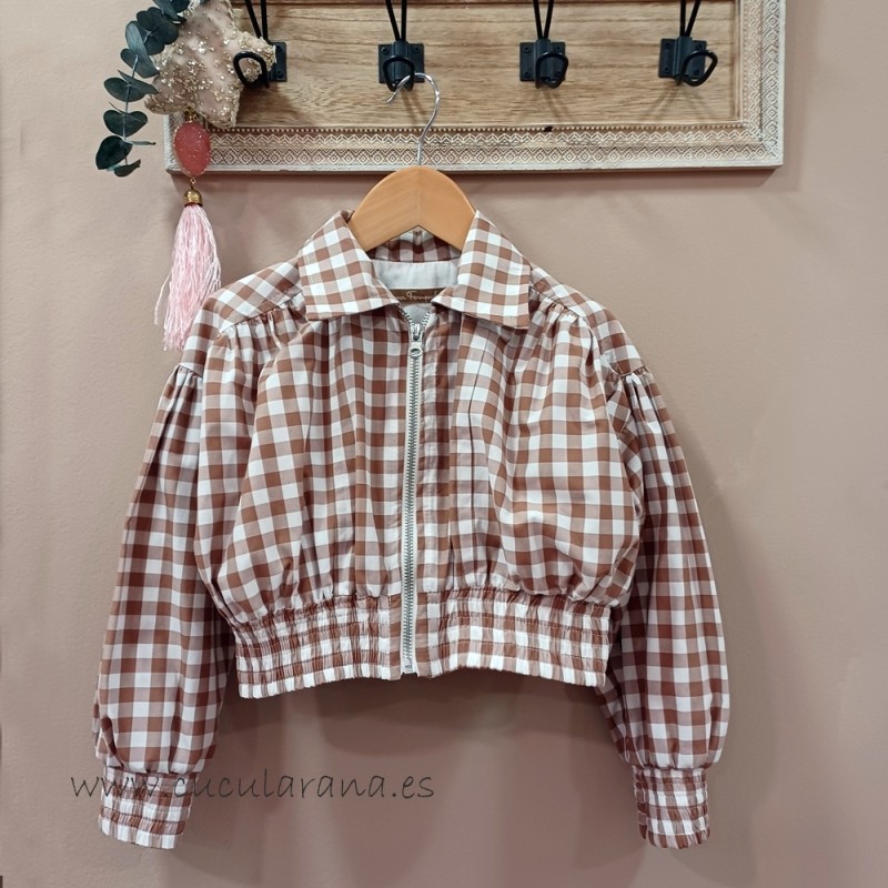 bomber tilo cuadro vichy marron de Noma fernandez