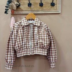 bomber tilo cuadro vichy marron de Noma fernandez