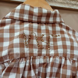 bomber tilo cuadro vichy marron de Noma fernandez