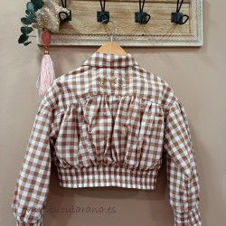 bomber tilo cuadro vichy marron de Noma fernandez