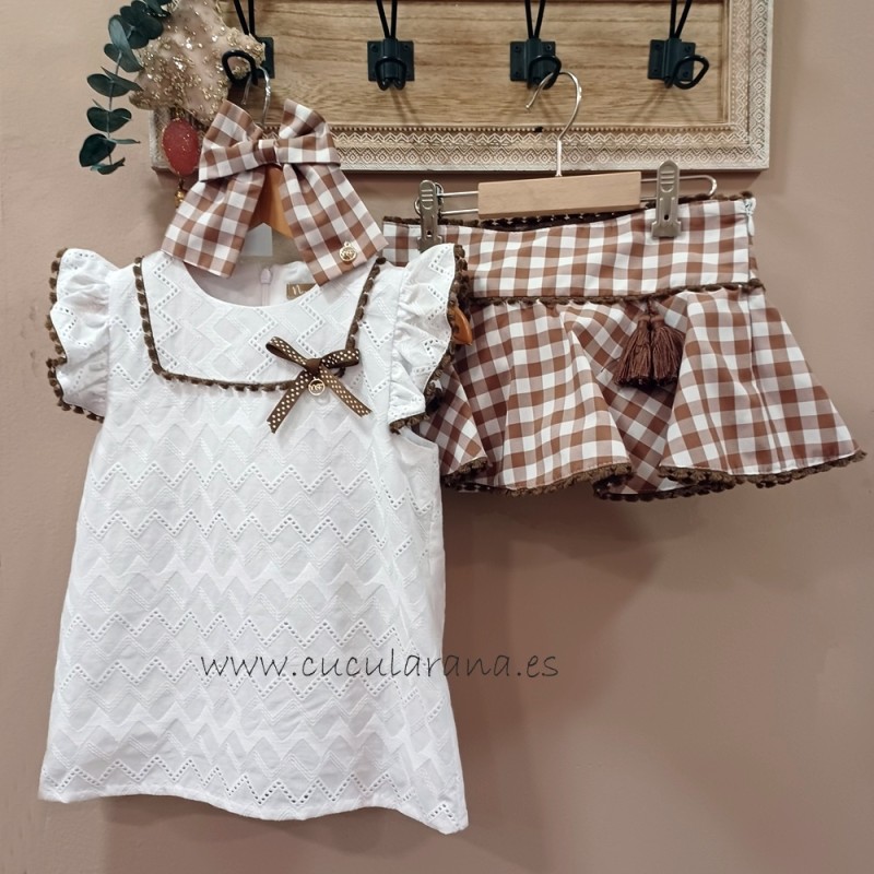 blusa y short falda tilo de noma fernandez