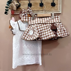 blusa y short falda tilo de noma fernandez