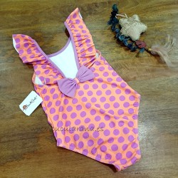 bañador niña malva rosa naranja