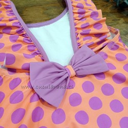 bañador niña malva rosa naranja