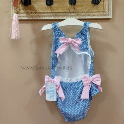 bañador concha azul y rosa...
