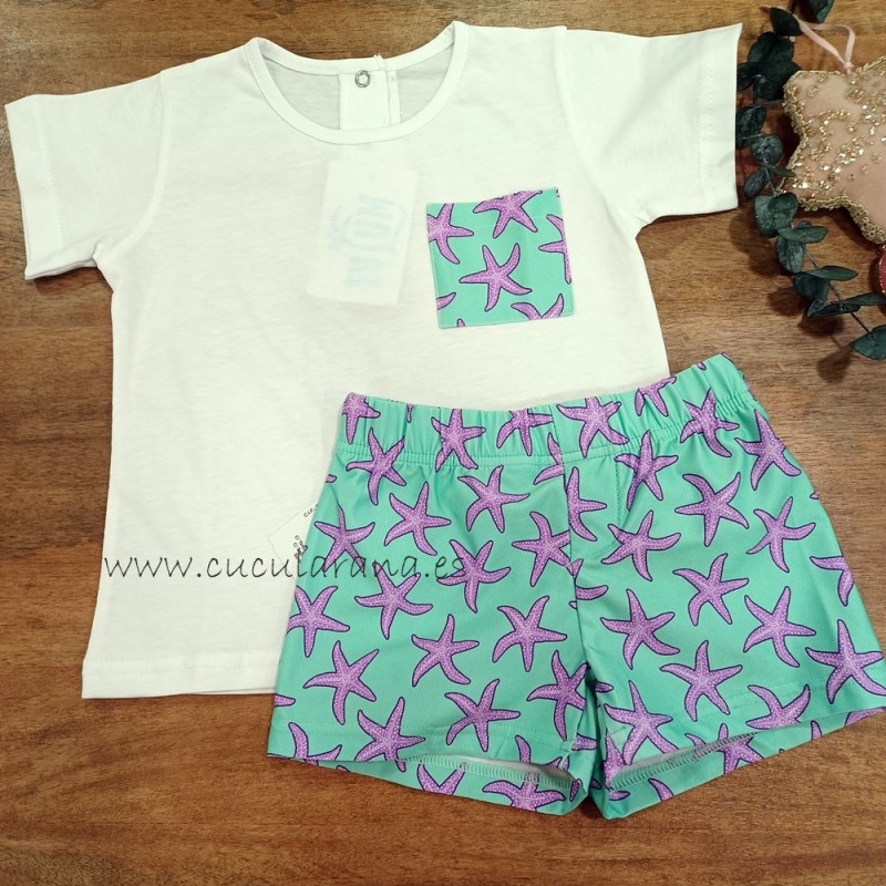 Conjunto camiseta y boxer estrella tulum