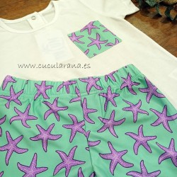 Conjunto camiseta y boxer estrella tulum