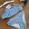 bikini niña malva rosa lunares verde menta