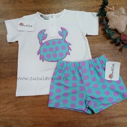 conjunto bebe cangrejo...