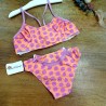 Bikini de niña malva rosa naranja