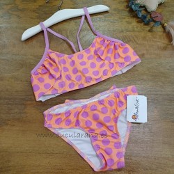 Bikini de niña malva rosa naranja