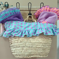 capazo malva rosa verde menta