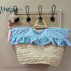 capazo malva rosa verde menta