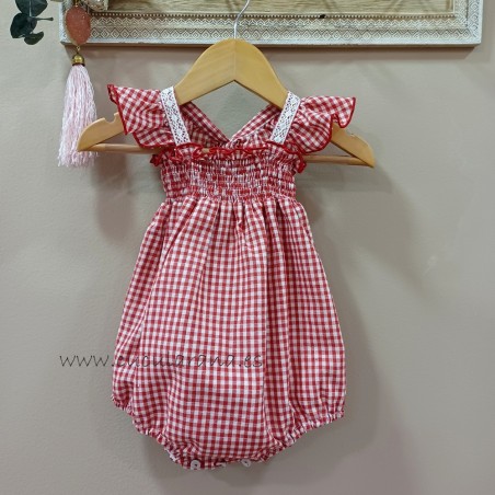 Pelele de cuadro vichy rocio