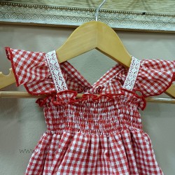 Pelele de cuadro vichy rocio