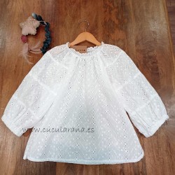 Blusa manga abullonada...