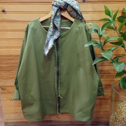 Mia y lia gabardina verde caza