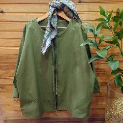 Mia y lia gabardina verde caza