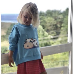Sudadera vaca azul de mia y...