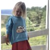 Sudadera vaca azul de mia y lia