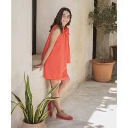 Vestido coral evase lazo de EVE CHILDREM