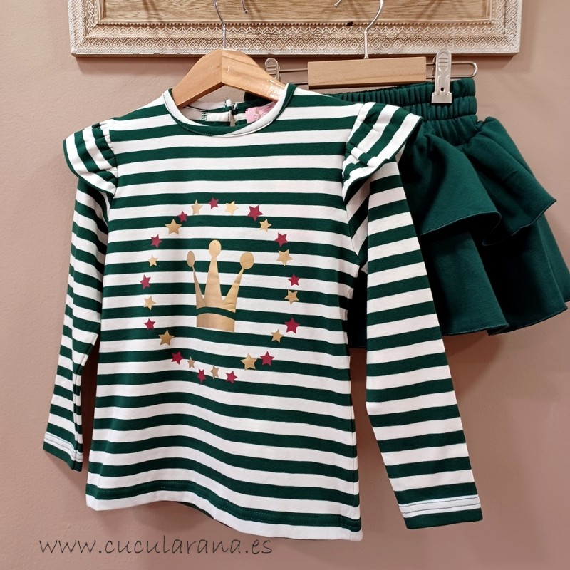 eva castro conjunto verde rayas lorene