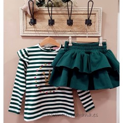 eva castro conjunto verde rayas lorene