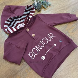 eva castro sudadera niño burdeos