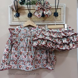 Conjunto niña liberty burdeos matilda